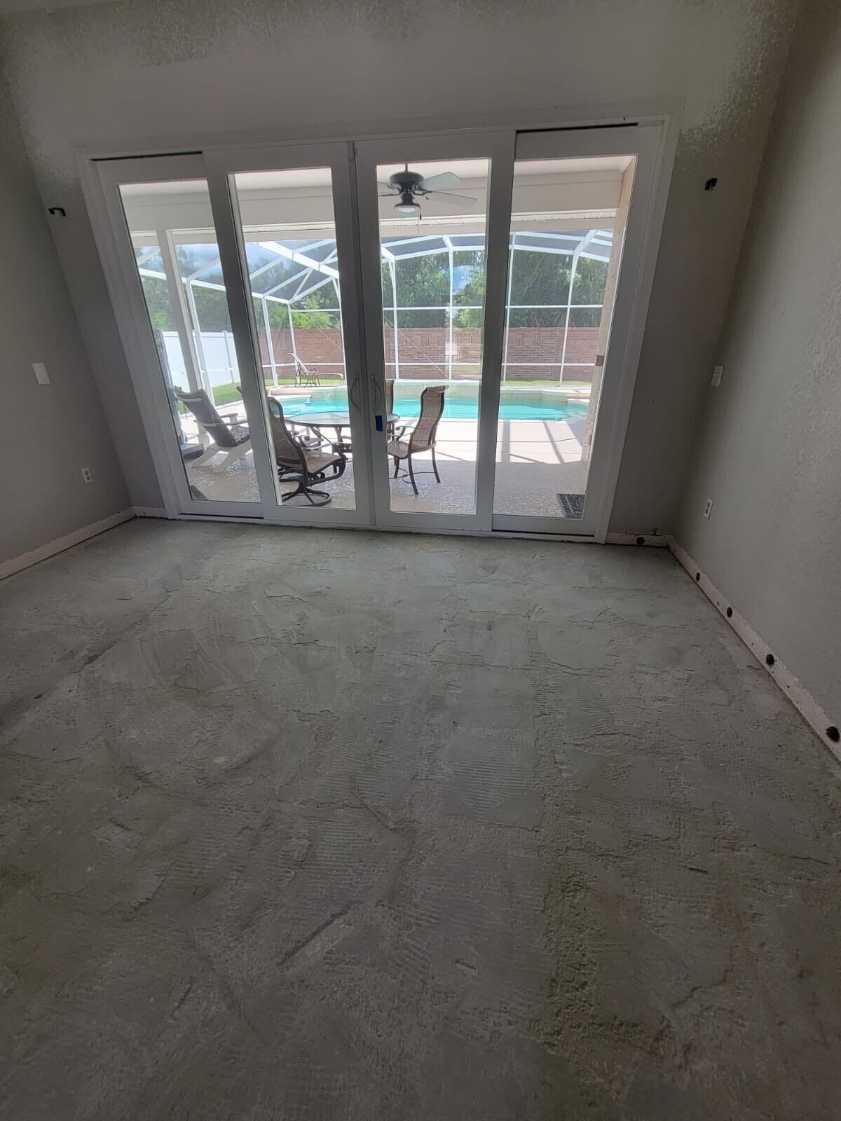 Before: Flooring installation