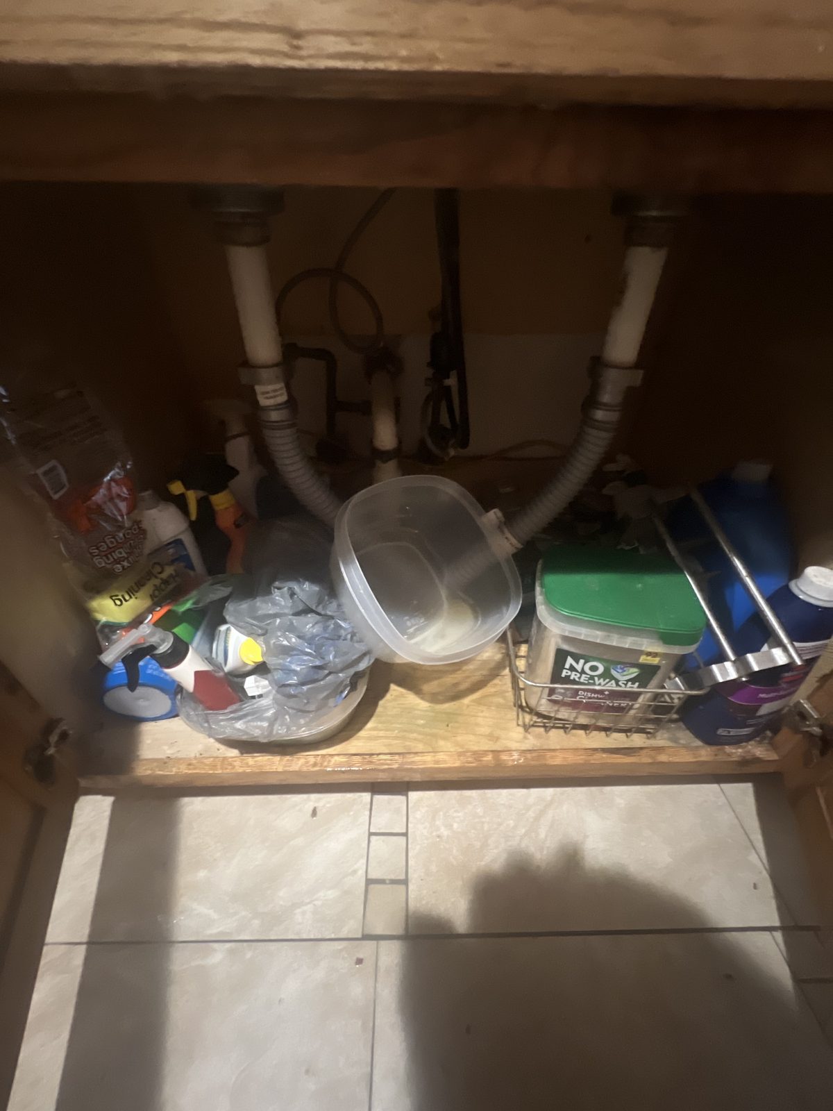 Before: Sink drain replacement