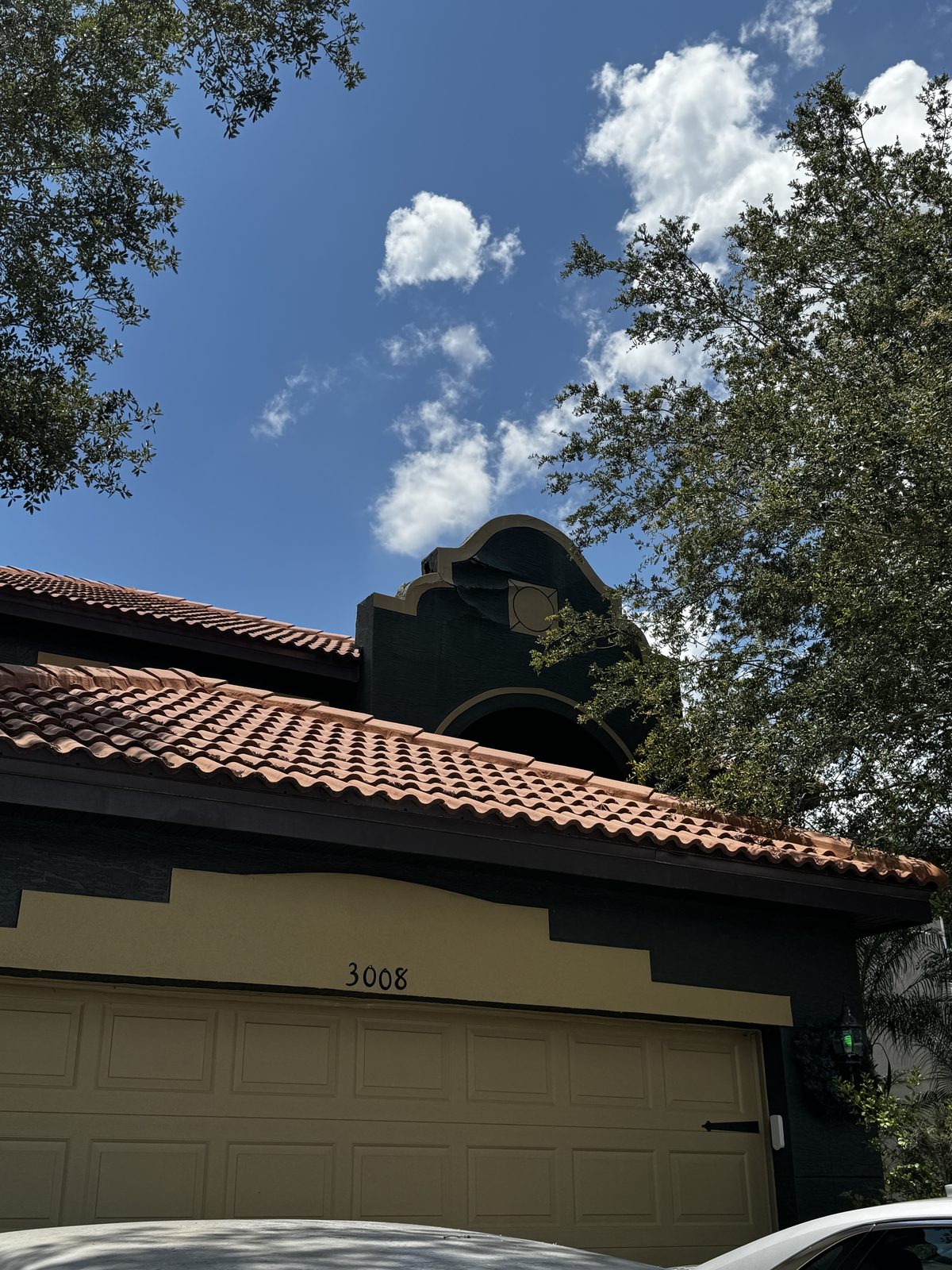 Decorative tile roofline and exterior finish work